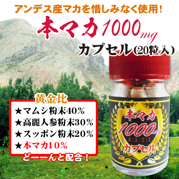 アンデス山脈【本マカ1000mg(20粒入)】